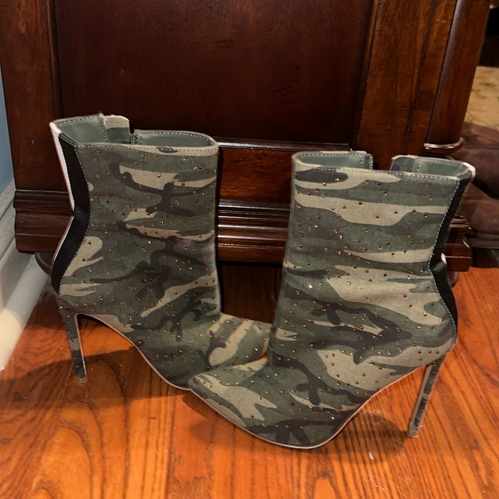 Steve Madden Camo Rhinestone Booties